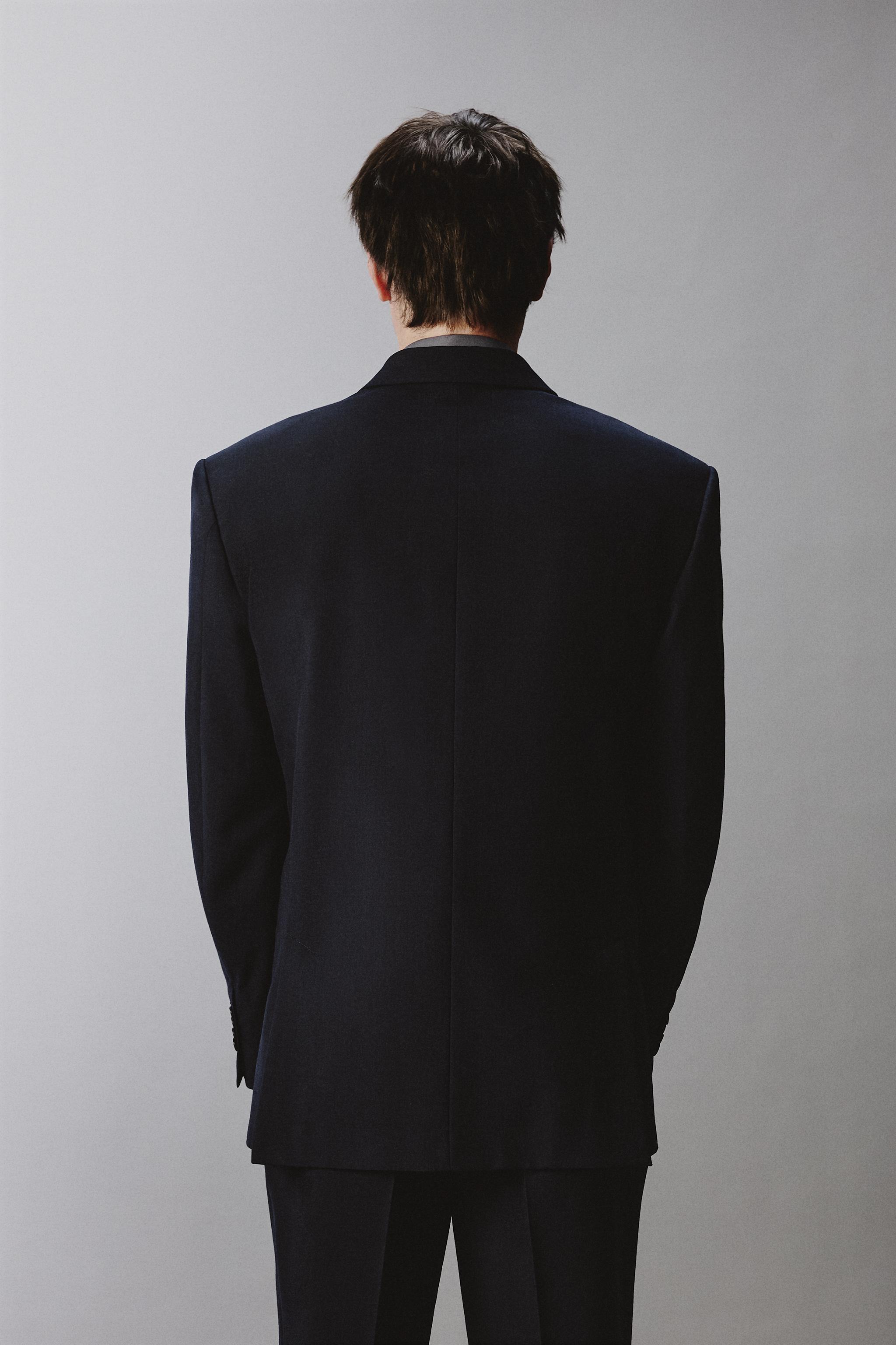 WOOL BLEND DOUBLE BREASTED BLAZER